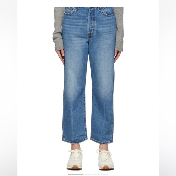 Levi’s Blue Rib Cage Straight Ankle Jeans - Picture 1 of 4